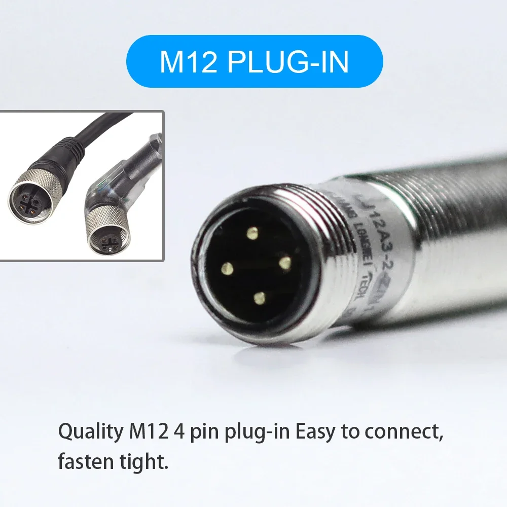 plug in 4 pinos npn pnp nenhum nc sensores de metal cilindrico 03