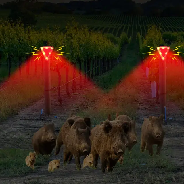 Állattaszító Riasztás Napenergia Állati Egér Macska Madárriasztók Vízálló Róka Hörcsögök Elrettentő Scarer Szerszám A Kültéri Kerthez - Image 3