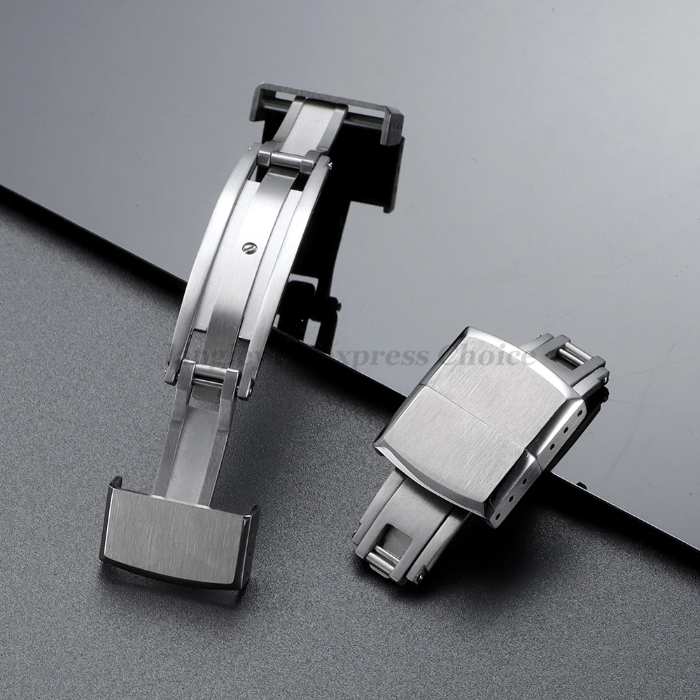 Fold Buckle Double Click Butterfly 16mm 18mm 20mm Fast Release Flat-End Universal CTS Strap Fashion Steel Brush Original Buckle watch buckle clasp watch buckle