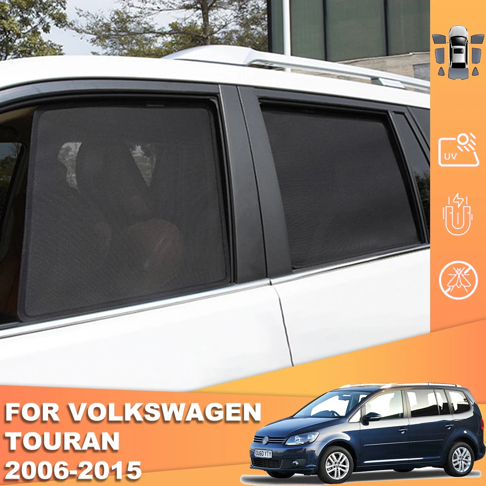 

For Volkswagen VW Touran 1T 2003-2015 Side Window Sun Shade Shield Magnetic Car Sunshade Front Rear Windshield Frame Curtain