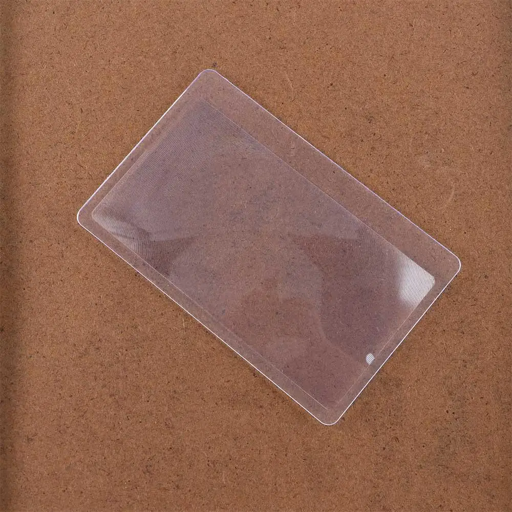 Description Picture 6 of item3X Transparent For Reading Newspaper Book Credit Card Shape Loupe Magnifying Glass Fresnel Lens Magnifiers