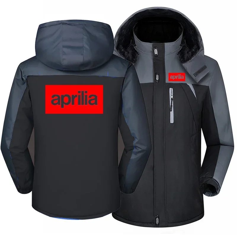 

2023NEW Winter Jacket Men for APRILIA Windbreaker Windproof Waterproof Thicken Fleece Outwear Outdoorsports Overcoat