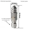 1/4" Quick Connect Stainless Steel High Pressure Nozzle - 15L/Min Pipe Unclogging Jet Spray Tip for Washer Systems Outdoor Clean 2