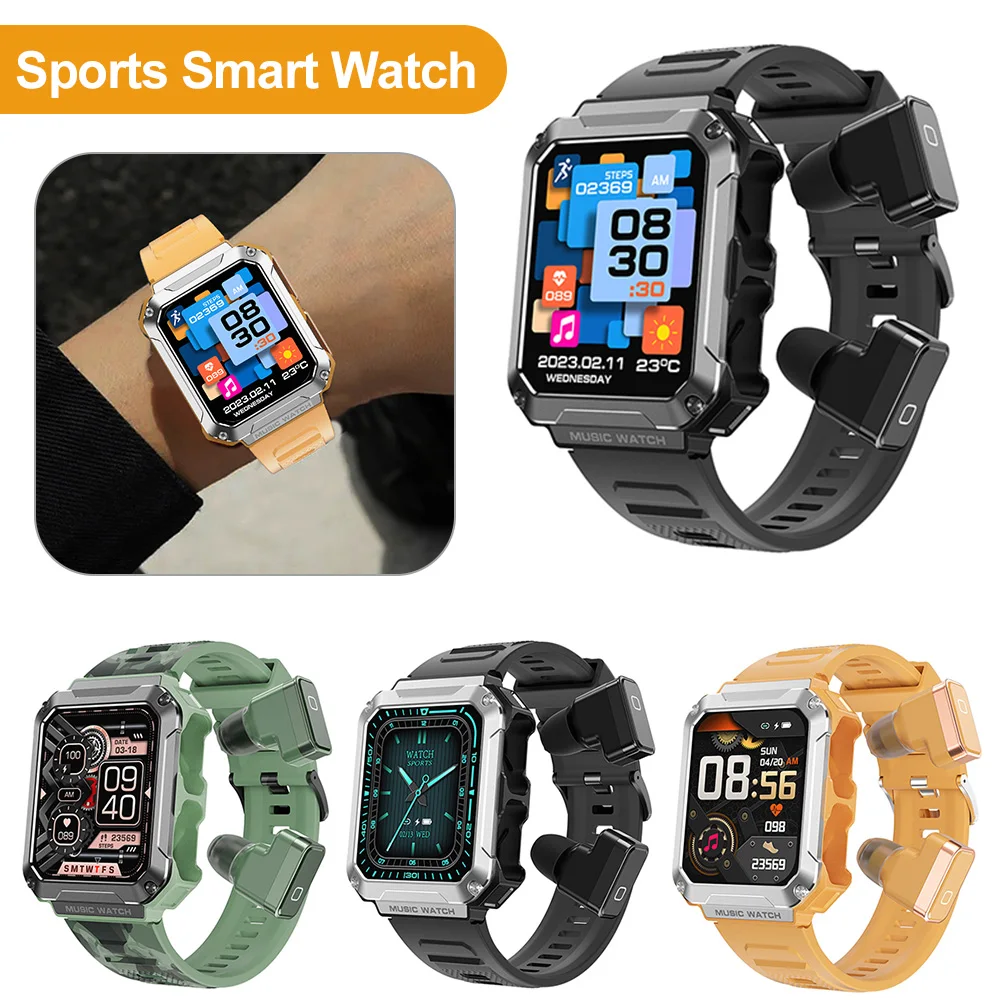 

Smart Watch T93 with TWS 3-in-1 Sports Smart Watch with Earphones Dustproof IP67 Waterproof and Heart Rate Health Monitor