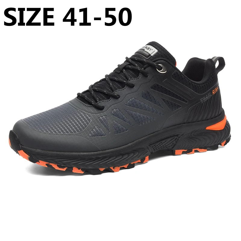 

Big Size 41-50 Men's Lightweight Running Shoes Breathable Hiking Walking Waterproof Shoes Outdoor Men Sneakers