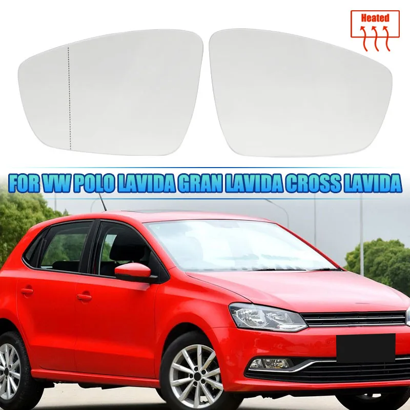 

Стекло для бокового зеркала заднего вида для Volkswagen Polo Mk5 Typ 6R 6C 61 2009-2017 левое и правое с подогревом