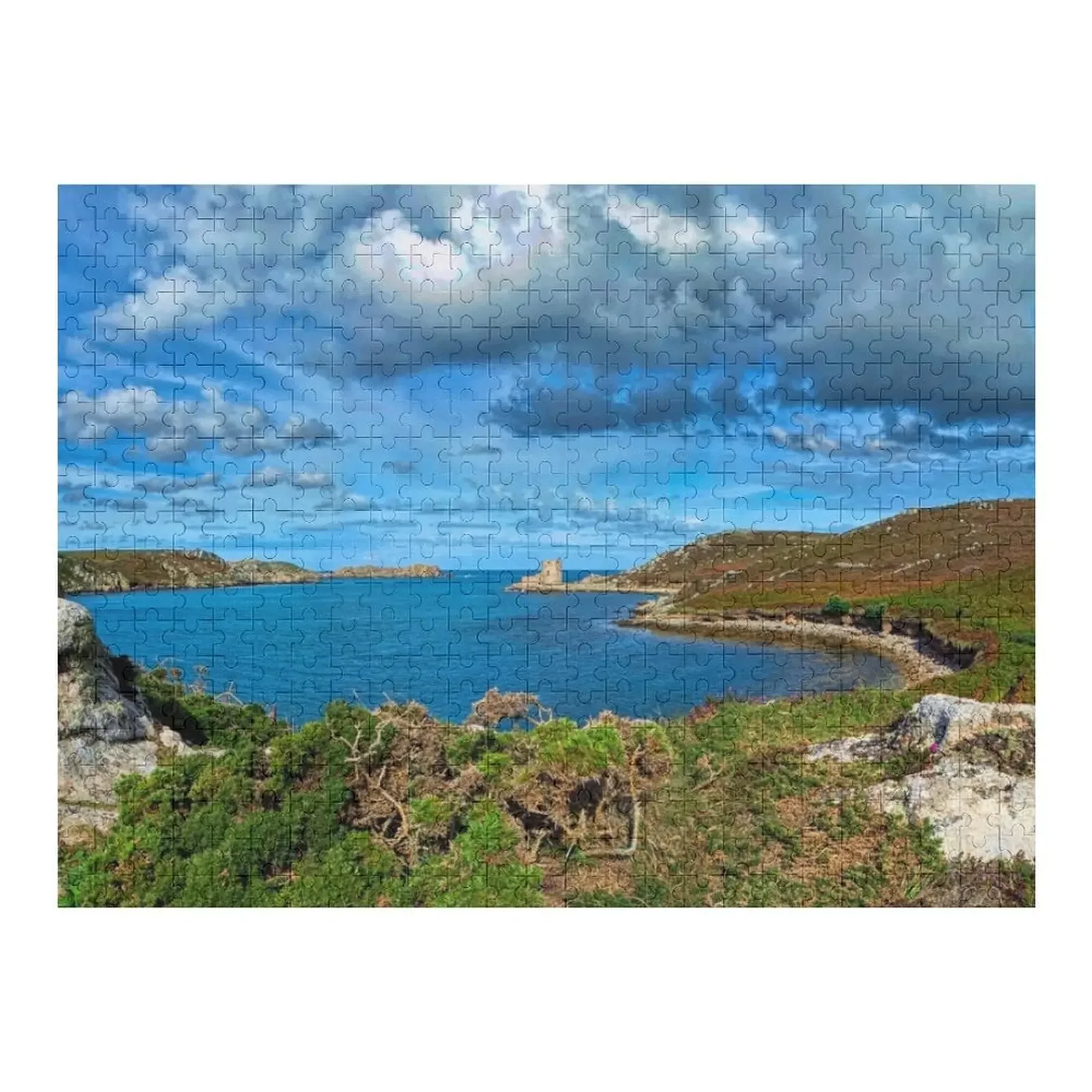 Cromwells Castle Jigsaw Puzzle With Photo Custom Gifts Woodens For Adults Puzzle vintage illustration of arran scotland lochranza castle jigsaw puzzle woodens for adults with photo puzzle