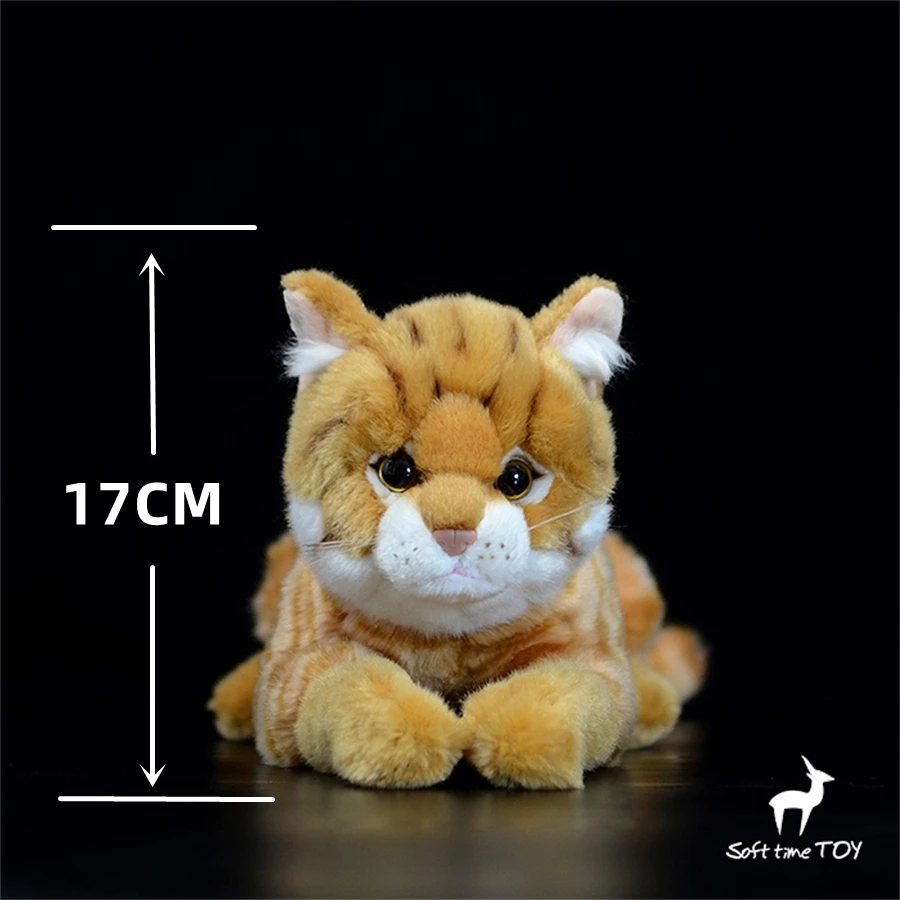 Tiger Cat High Fidelity Anime Cute Plushie Caracal Bush Cat Plush Toys Lifelike Animals Simulation Stuffed Doll Kawai Toy Gifts 2