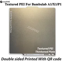 Lit PEI texturé à Code QR pour plaque de construction de laboratoire Bambu X1/P1P/P1S, feuille d'acier à ressort Double face pour accessoires de laboratoire Bambu A1 1