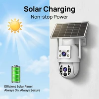 Caméra solaire WiFi JOOAN 4K 8MP, caméra de surveillance CCTV extérieure avec panneau solaire, double objectif, PTZ, vision nocturne, protection de sécurité 2