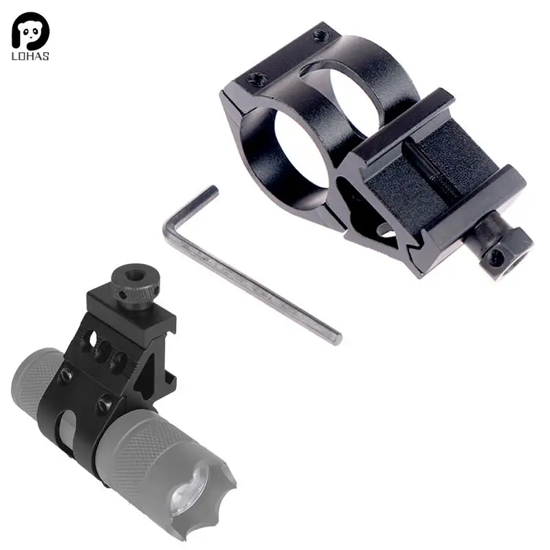 Tactical Quick Release Offset Flashlight Mount Picatinny Rail 45 Degree Sight Mount Accessories