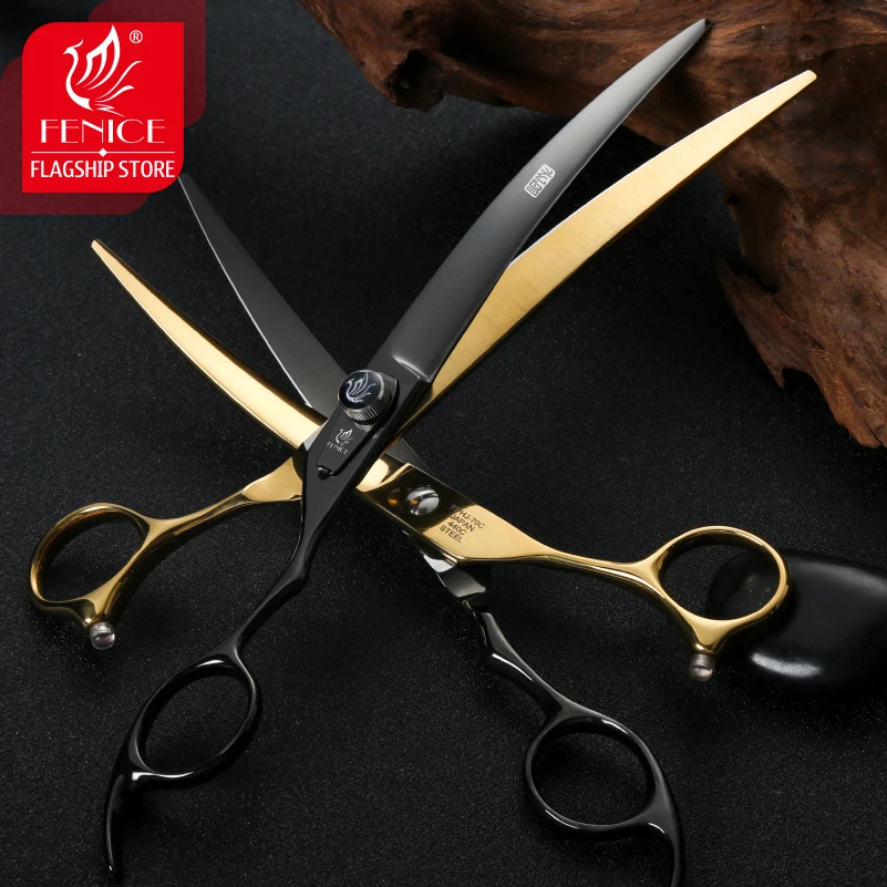 Dog Grooming Scissors Dog Grooming Scissors Kit Fenice JP440C Steel 6.5/7/7.5/ 8 Inch Professional Pet Dogs Grooming Scissors Set Straight Curved Thinning Shear Scissors
