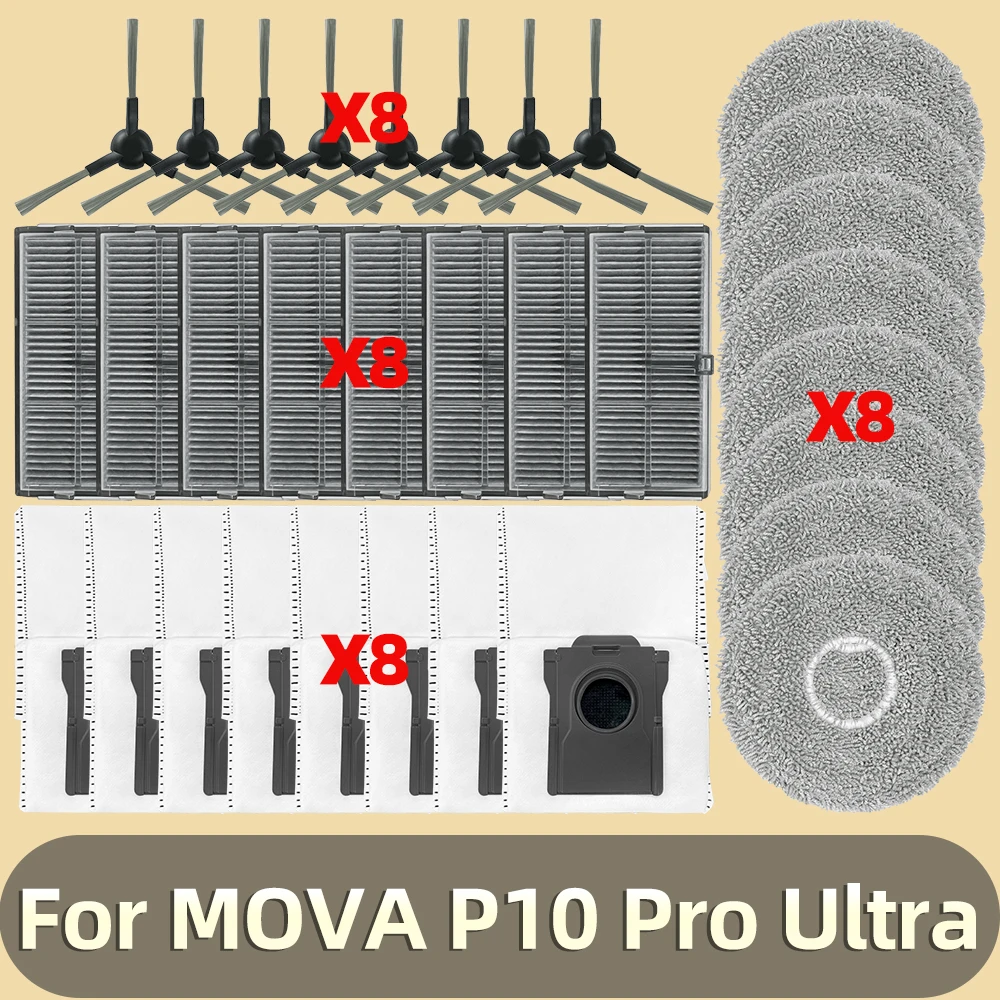 thumbnail image 2 of For MOVA P10 Pro For Ultra All In One Accessory Bundle Featuring Filters Mop Clothes & Convenient Storage Bags 2 of 14
