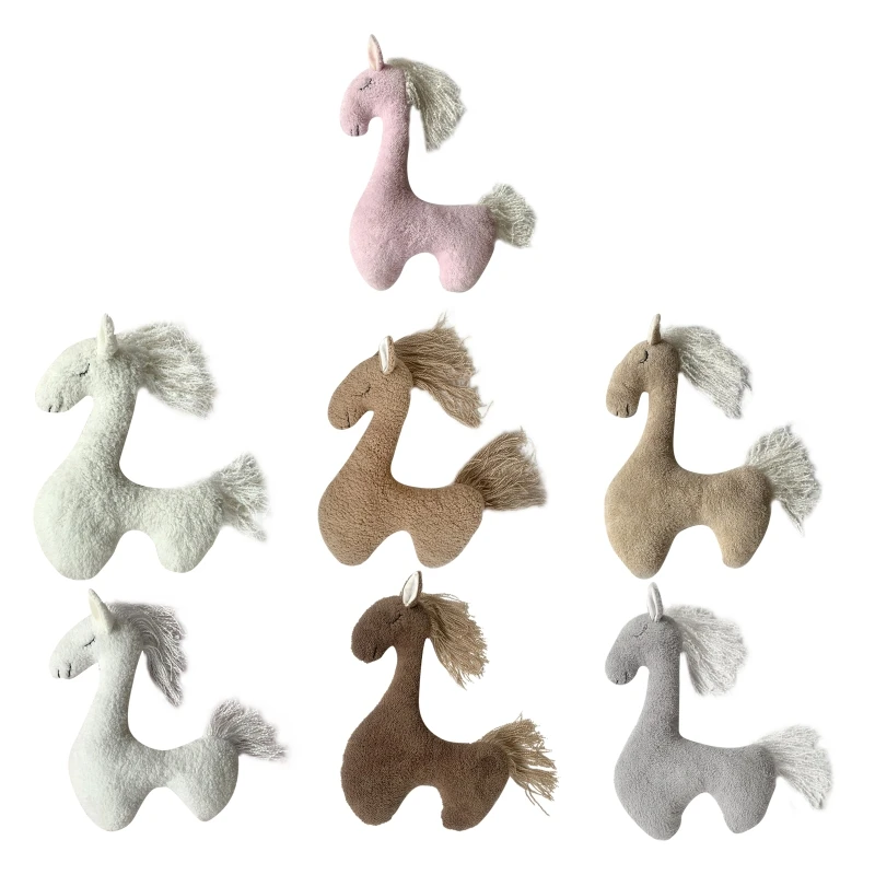 

Newborn Photography Posing Pony Props Baby Photoshoot Cute Horse Doll Animal Toy Infants Photo Shooting Accessories