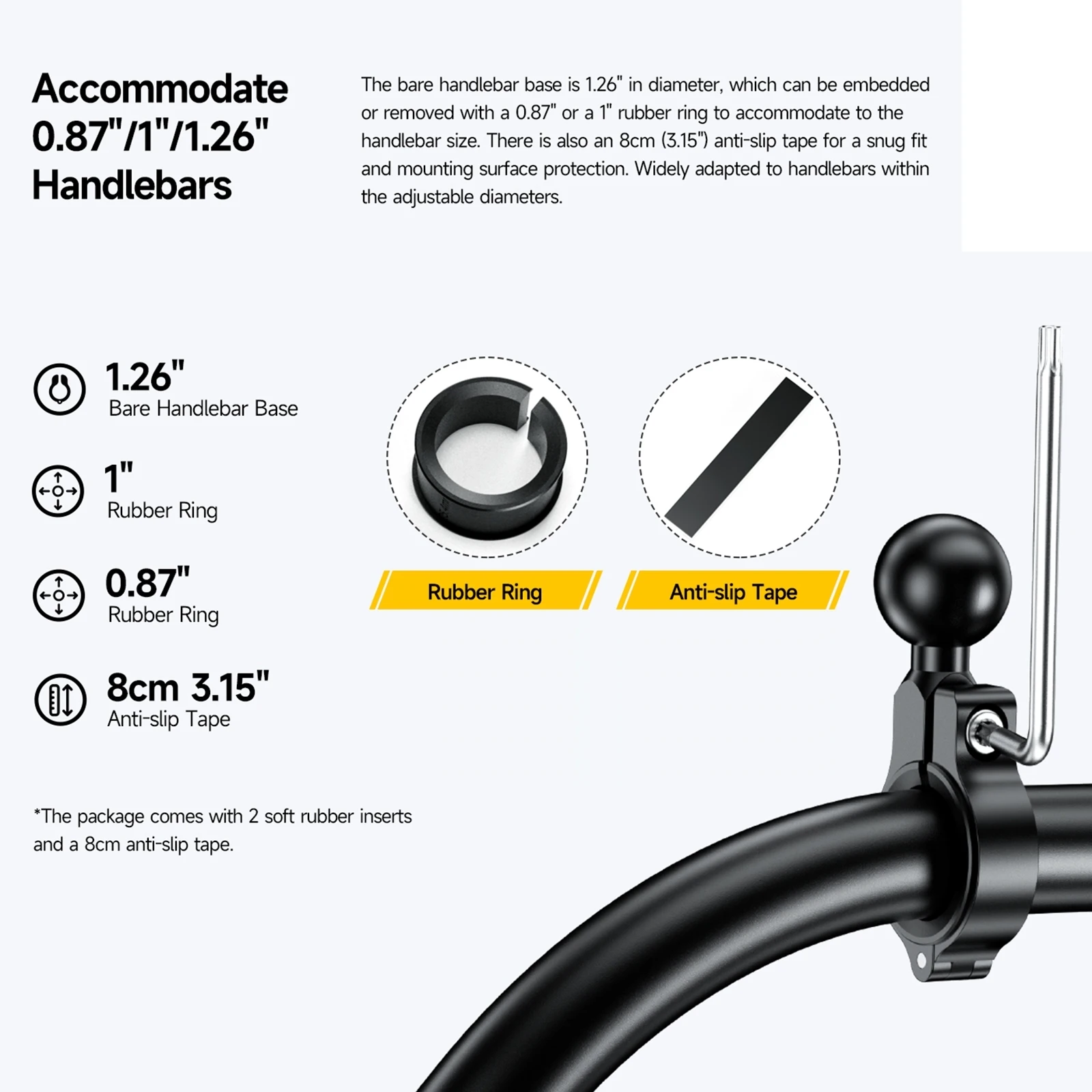 For 5.4-7.2 inch Cellphone Ulefone Armor Mount Pro Universal Bicycle Handle Phone Holder Suit for 5.4-7.2 inch Cellphone