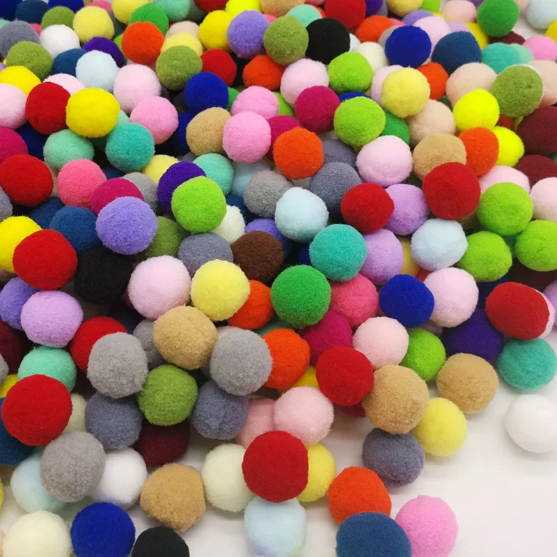 모듬 된 Pompom 8/10/15/20/25/30mm 푹신한 부드러운 Pom Poms 공 DIY 공예에 대 한 혼합 Pompoms 웨딩 장식 아이 장난감 바느질 용품