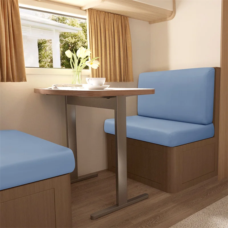 2pcs/set Jacquard RV Dinette Cushions Covers Stretch Camper Sofa Seat Covers Adjustable Dining Seat Covers Bench Backrest Decor 3