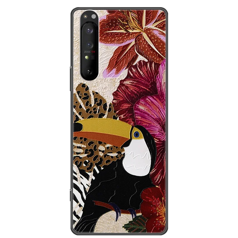 Vintage 3D Textured Silicone Phone Case with Embossed Design