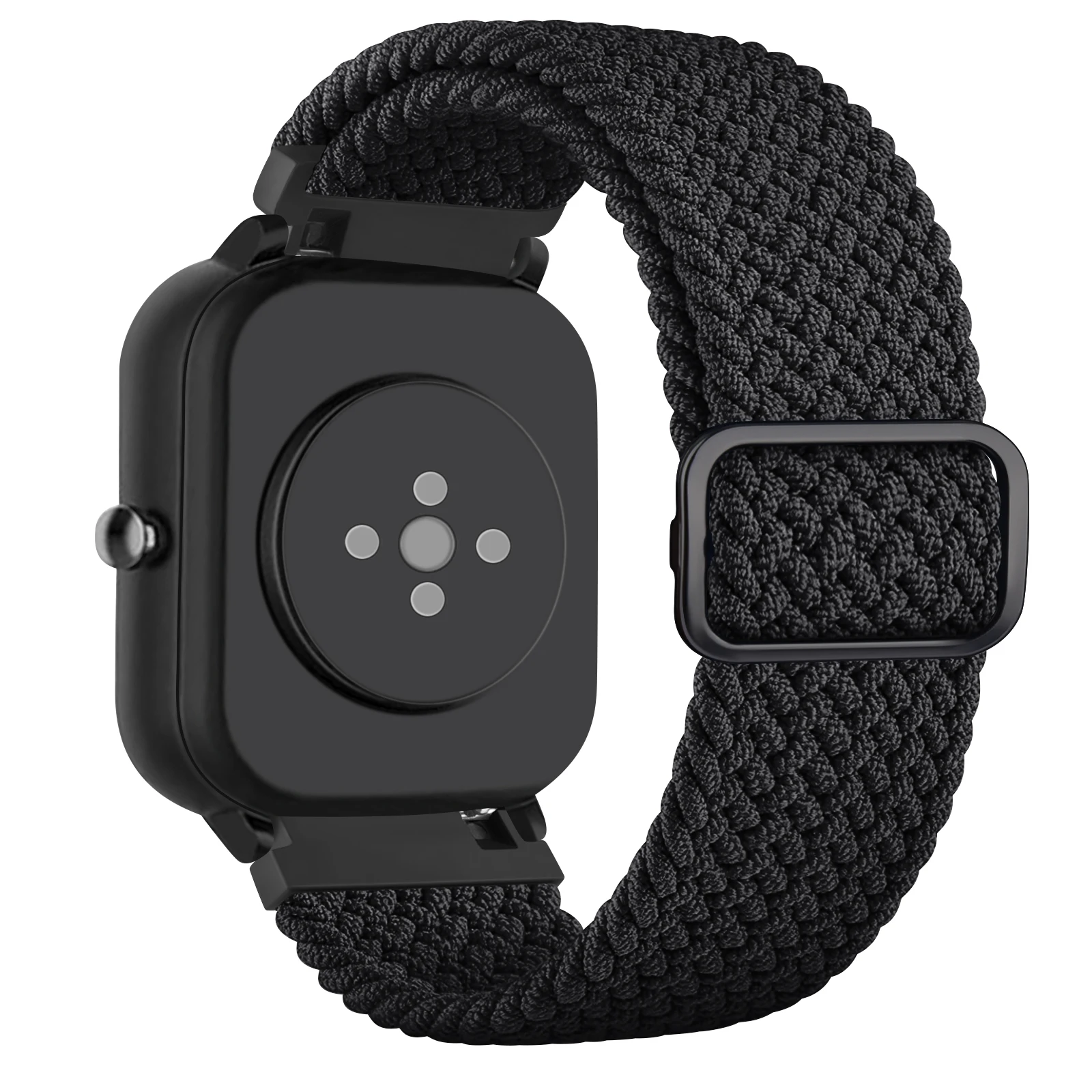 20mm Elastic Weave Smartwatch Strap, Adjustable and Comfortable Band