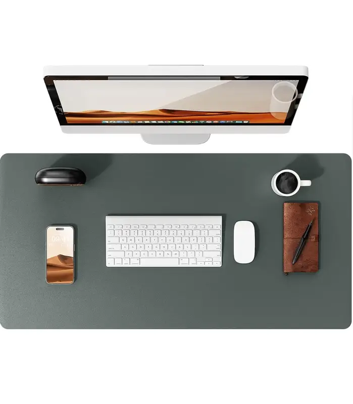 Large Mouse Pad,Office Desk Mat, Leather Desk Pad Protector, Non-Slip PU Leather Desk Blotter, Laptop Desk Pad - Image 16