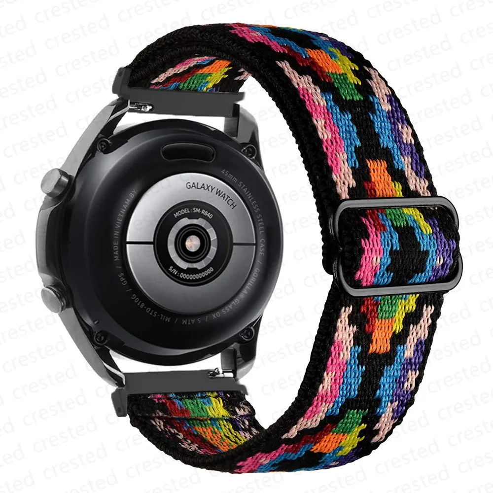 Versatile Nylon Elastic Wristband Bracelet - 20mm/22mm Strap