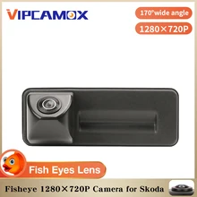 Caméra de recul pour véhicule AHD 720P, objectif Fisheye 170 °, pour Skoda Octavia Yeti Rapid Superb Fabia Roomster, pour voiture Audi A1 A3 A4L