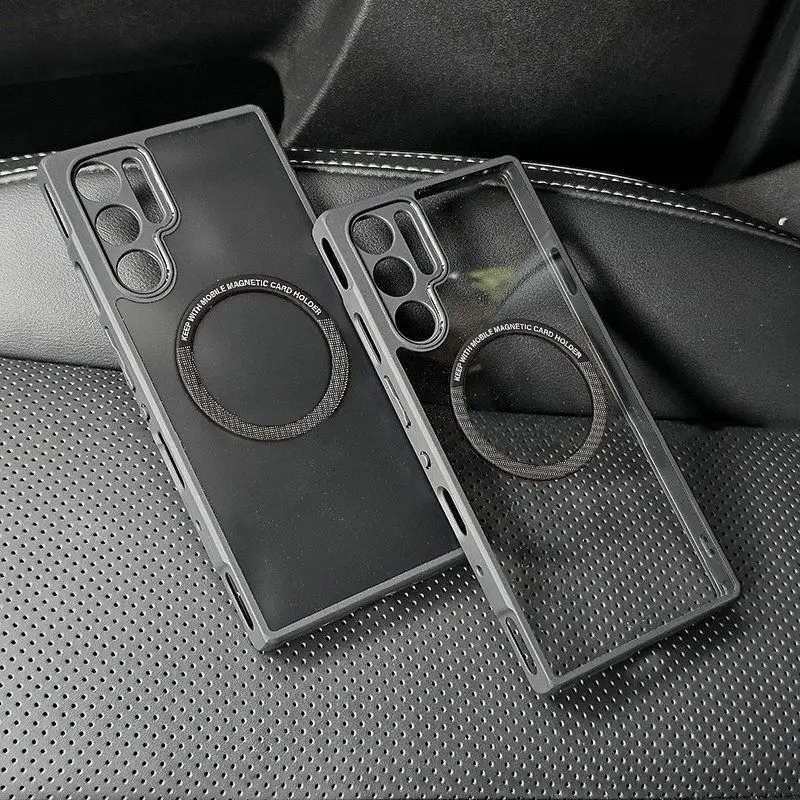 Frosted Transparent Magnetic Acrylic Drop-Proof Phone Case