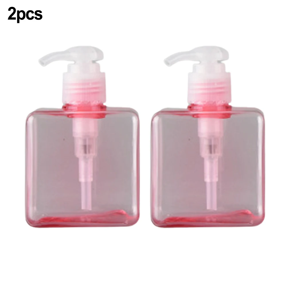 2PCS 250ml 비누 디스펜서 병 샴푸 샤워 젤 병 스퀘어 병 디스펜서, 비누 로션 샤워 젤 액체 비누 디스펜서