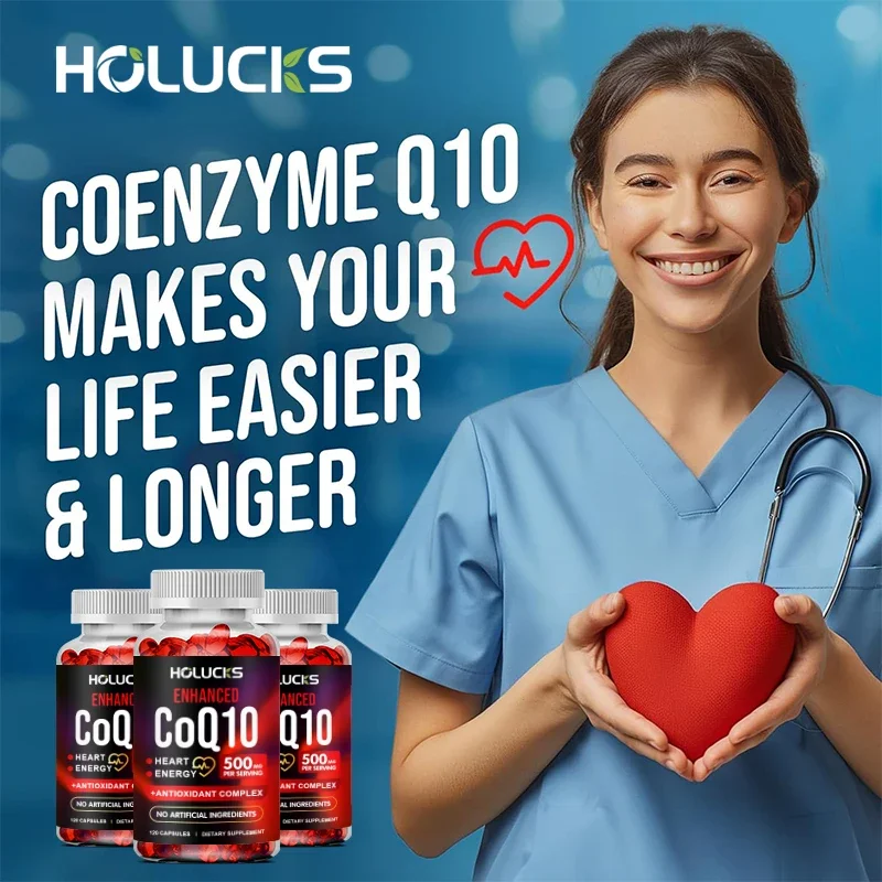 Coq10 500 Mg, High Absorption With Piperine to Support Heart, Brain & Cardiovascular Health, Energy & Cellular Metabolism