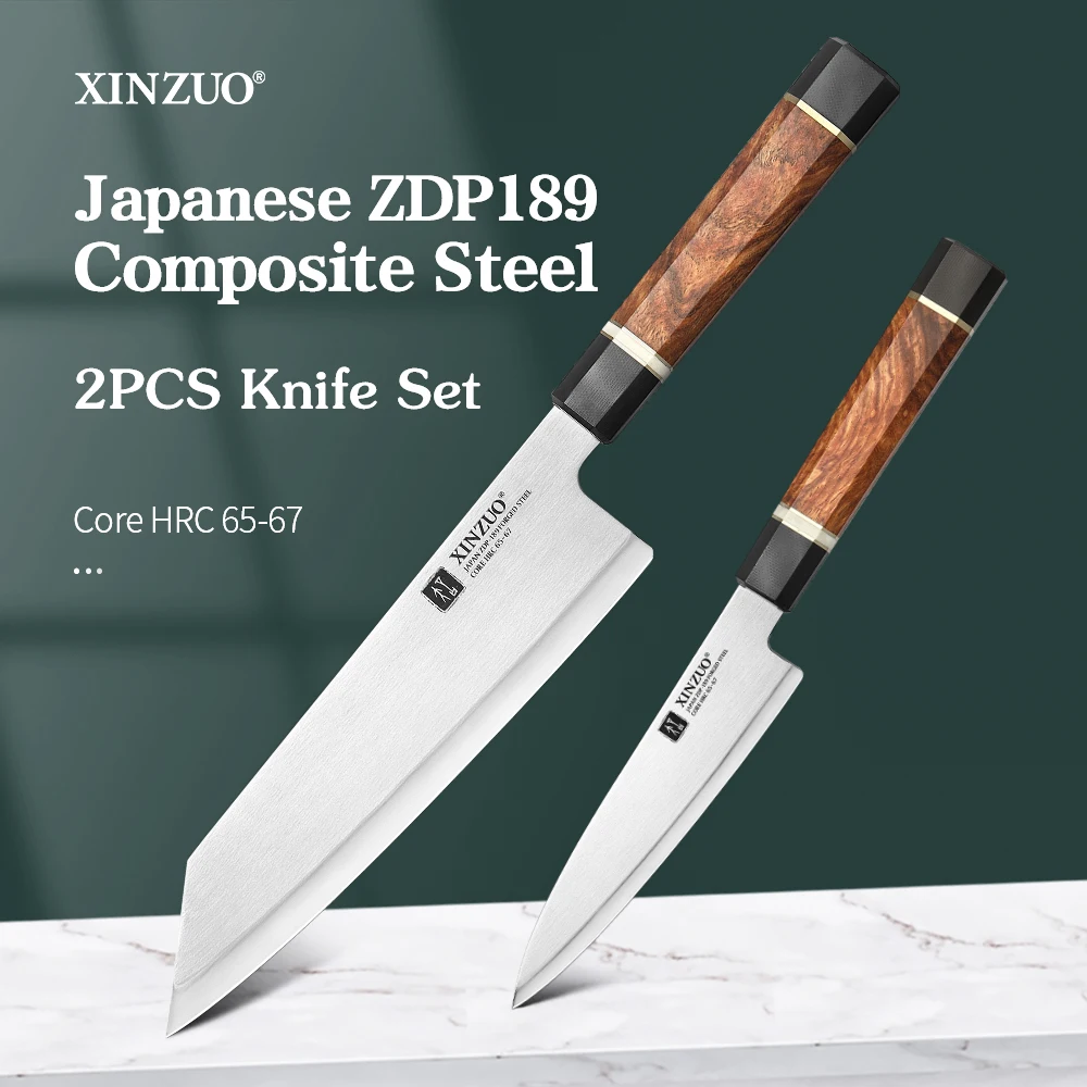 XINZUO Zhen Series Japanese ZDP-189 Composite Steel 2PCS Knife Set