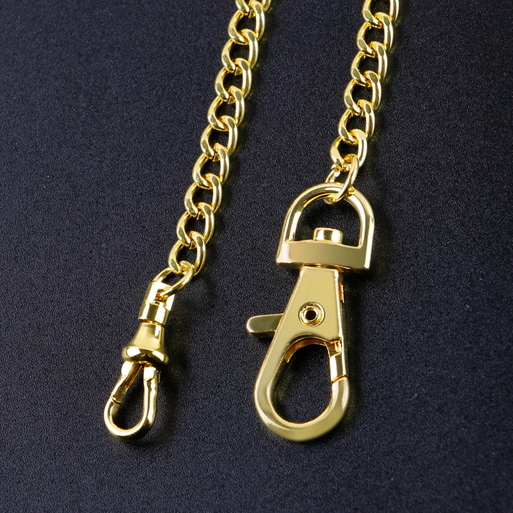 Men's 37.5cm Albert Pocket Watch Vest Chain with Circle Spring Clasp Vintage Metal Steel Accessory