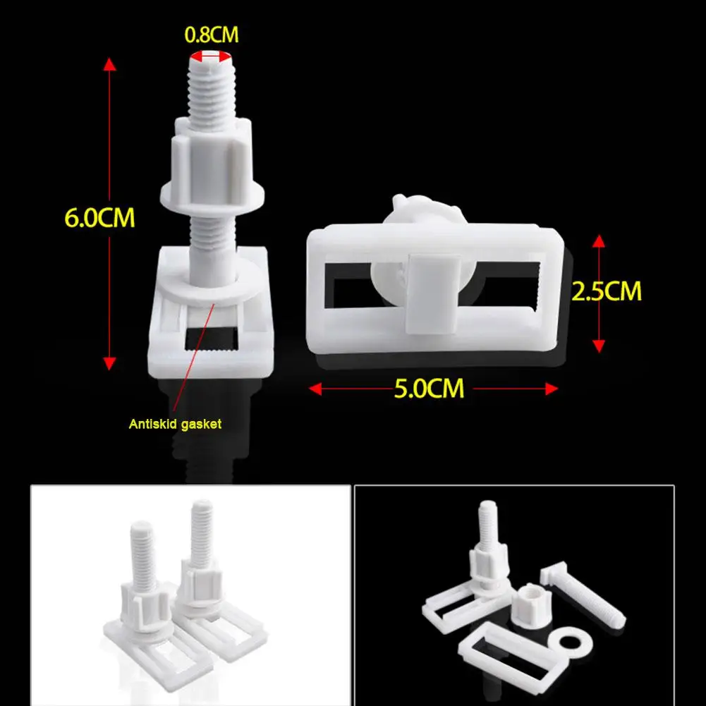 Plastic Toilet Lid Hinge Repair Bolts Accessories Screws Washers Set Universal Replacement Toilet Lid Set Screws