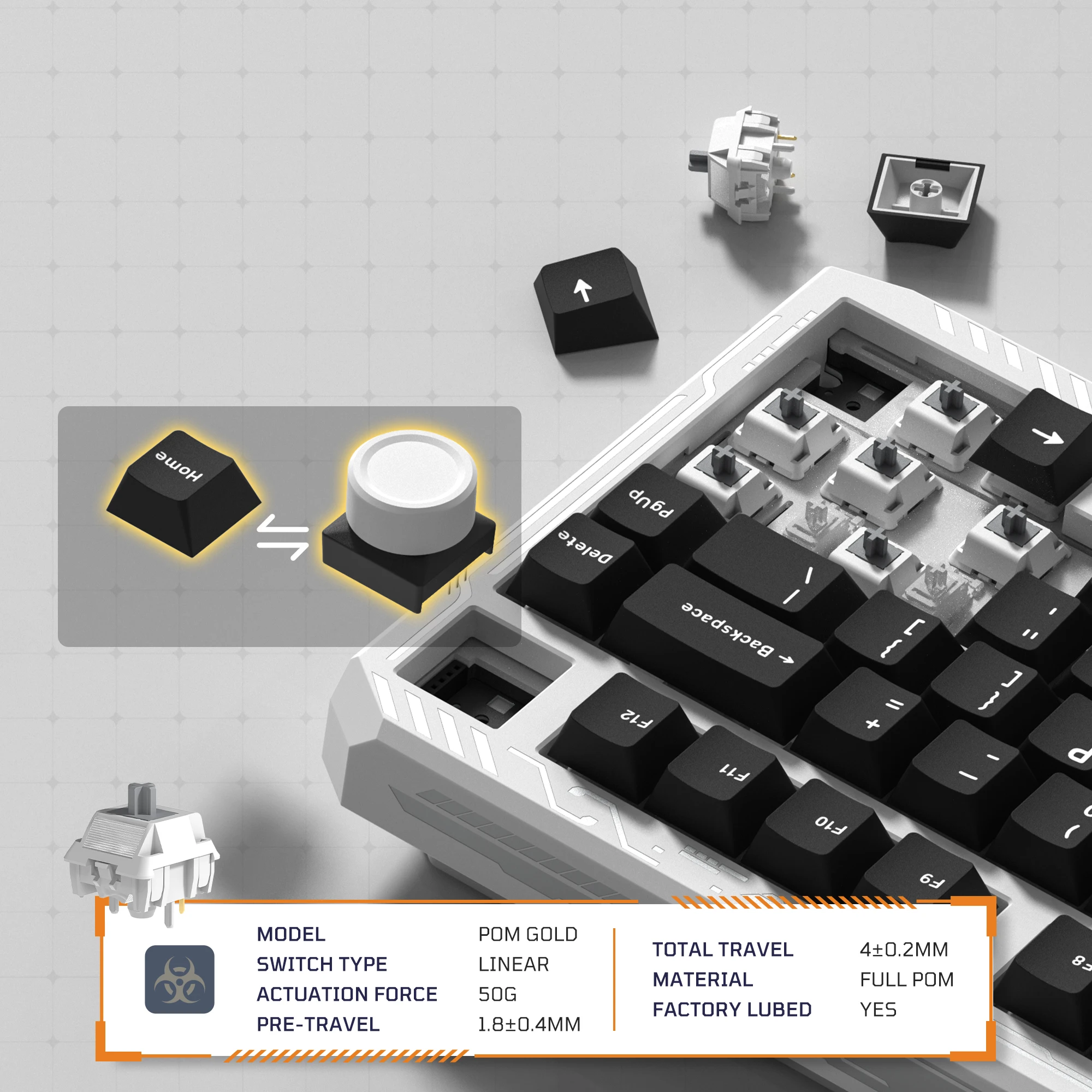 Womier ERA75 V2 75% 무선 알루미늄 기계식 키보드 VIA/QMK 노브 3모드 가스켓 핫 스와퍼블 키보드 PC 컴퓨터용