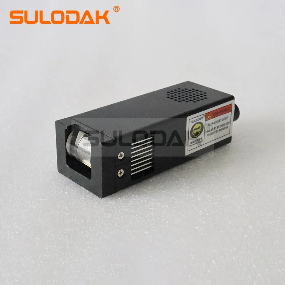 소형 UV LED 경화램프 15*15 영역 건식 바니쉬 잉크 395nm 35w 팬냉각 UV 평판 프린터 LED 조명 8-10W/cm^2 UV LED 램프