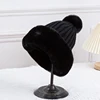 Winter Princess Cap with Ball for Women Ski Hat Outdoor Warm Ear Protection Knitted Beanies Soft Faux Fur Female Pom Pom Caps 2