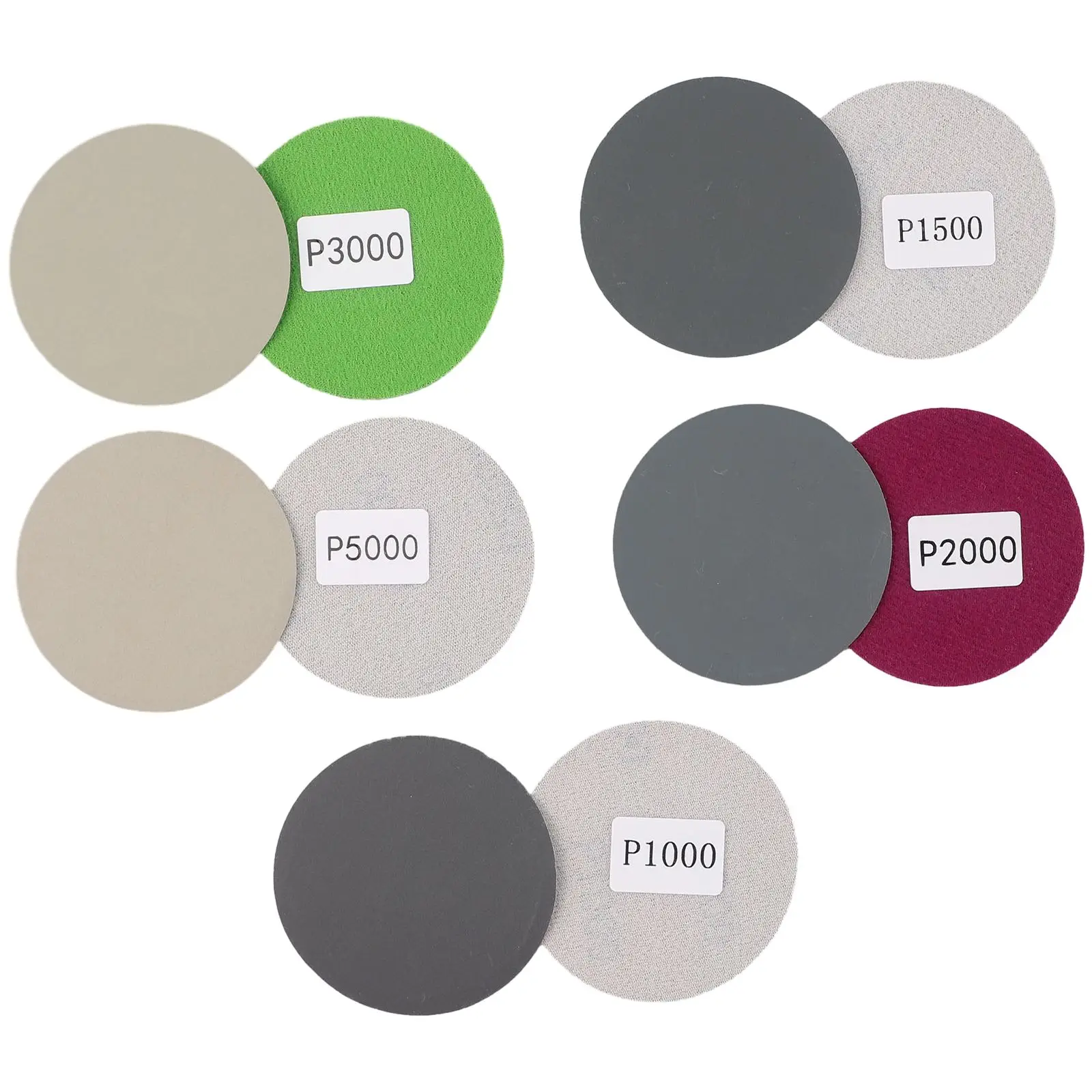 

Диски из наждачной бумаги, водонепроницаемые антистатические круглые, 3 дюйма, на липучке, Влажная/сухая, зернистость 1000, 1500, 2000, 3000, 5000, 25 шт.