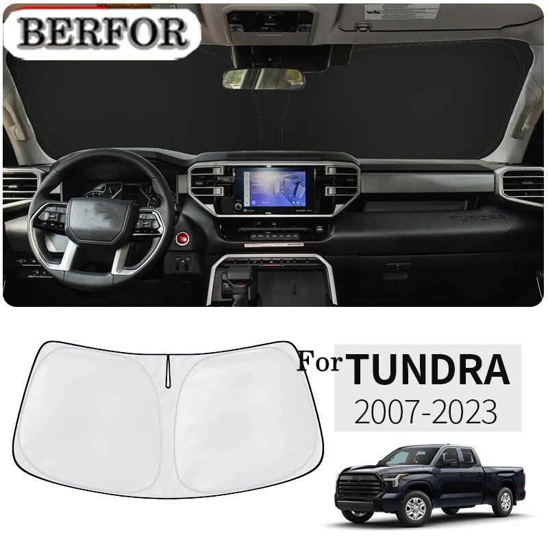 For Toyota Tundra 2007- Car Styling Nano-Insulat Windshield Sunshade Front Window Sun Shade Visor Auto Interior Accessories