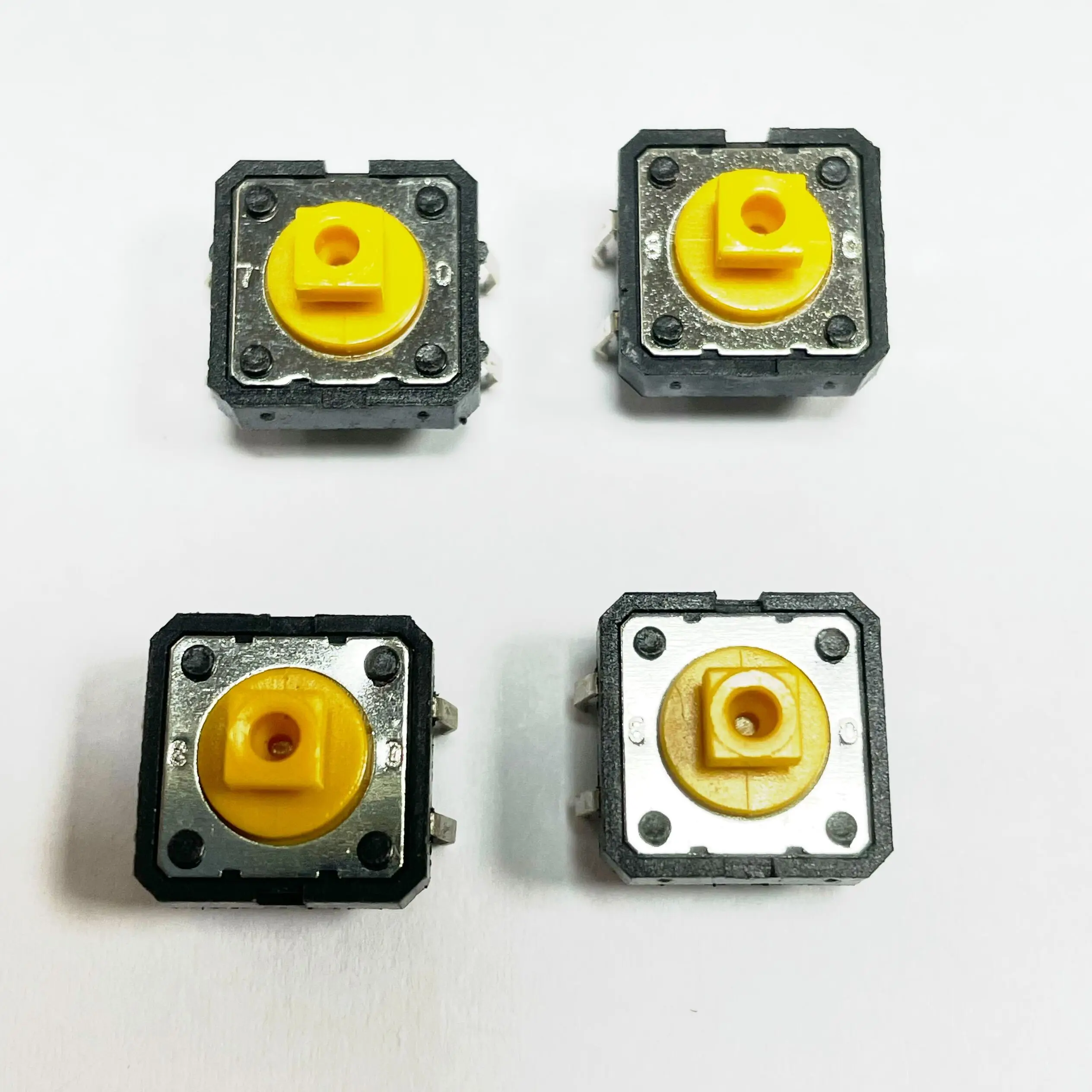 5PCS/LOT B3F-4055 12x12x7.3 mm Tactile Switches Yellow Square Push Button Tact Switch 12*12*7.3 mm Micro switch 10pcsimported from japan square head 6 6 7 3mm straight plug vertical micro motion tact key switch 4 pins 6x6x7 3