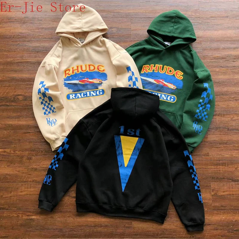 

Rhude Hoodie 2023SS Autumn/Winter Rhude Sweatshirt 1:1 Fashion Men's and Women's Rhude Pullover