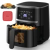 5 Quart Digital Display Air Fryer Toaster Oven Combo with 8 Cooking Presets Oilless Cooker,Visible Window,Dishwasher Safe Basket 1