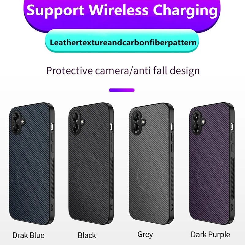 Luxury Leather Silicone Matte Magnetic Case Cover with Magsafe Compatibility