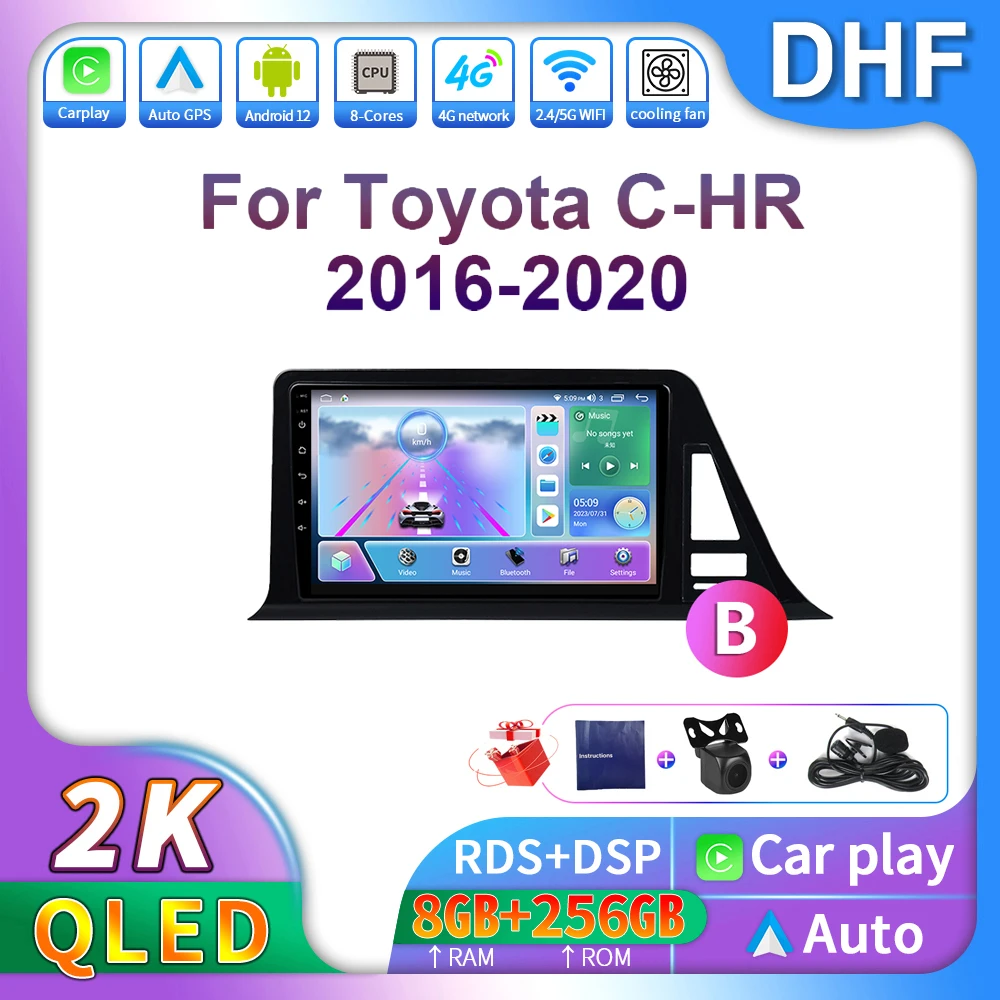 Joying Estéreo De Coche De 10.1 Pulgadas Para Toyota CHR 2016-2019 Radio GPS Del Coche 8 GB+128