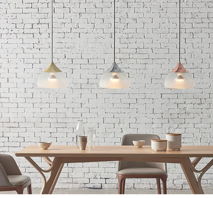 Description Picture 2 of itemWater Drop Iron&Glass Pendant Lights Post Modern Hanglamp Led Hanging Lamp Living Room Bedroom Restaurant Kitchen Home Lighting