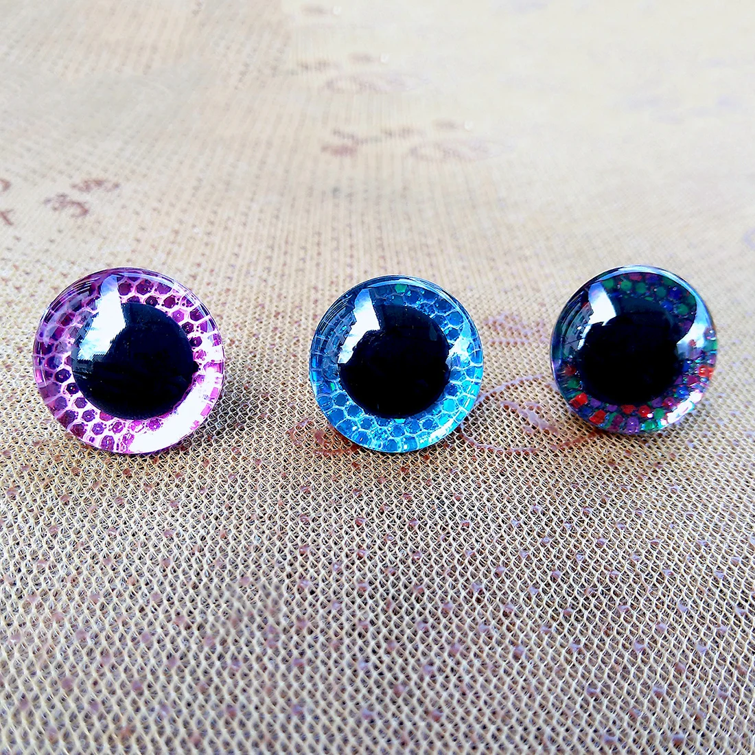 20pcs/lot 3D Plastic Safety Eyes For Toys Crochet Glitter Amigurumi Animals Stuffed Crafts Plush Doll Eyes Diy 14/16/18/20/25mm 6