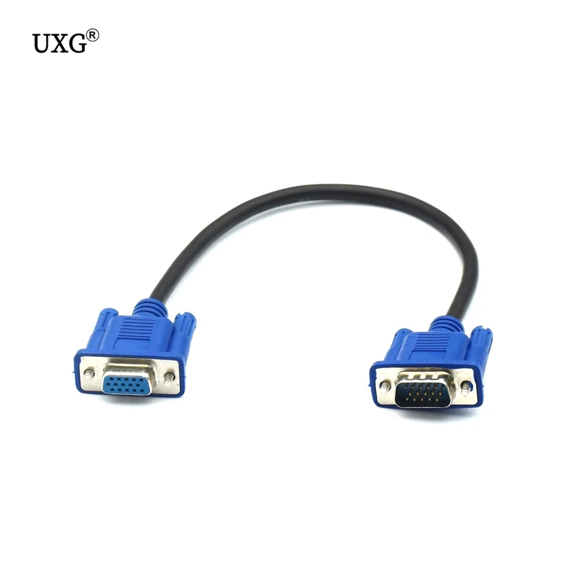 25cm/10" HD15Pin VGA D-Sub Short Video Cable Cord Male To Male M/F To And Female Female Cable 25cm For Monitor 50cm vga cable