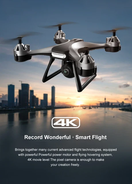 Drone 4k Professional HD Wide-angle Camera Aerial photography 1080 WiFi Fpv RC four-axis toy aircraft height hold no camera gift 5
