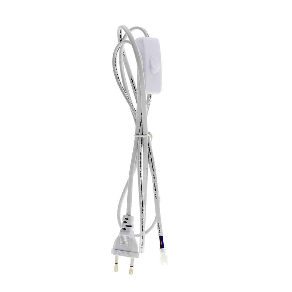 com Conector de Interruptor Cabos Elétricos Cabo de Extensão para Barra de Luz Led Luz de Tira 220240v 1m