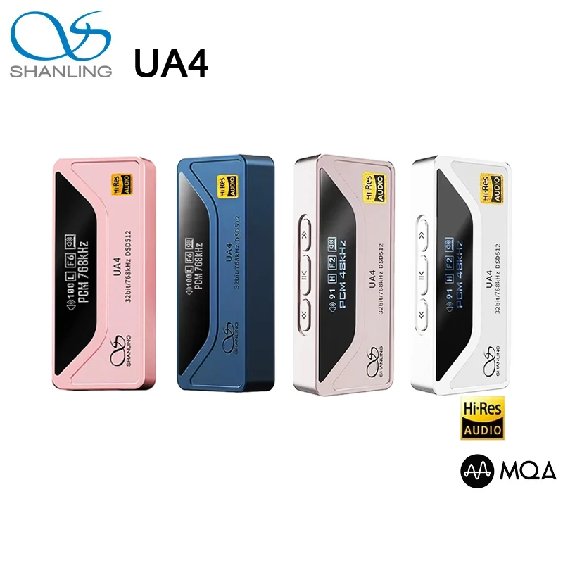 SHANLING UA4 Portable Headphone Amplifier USB DAC AMP MQA HIFI Amplifier Hi-Res Audio ES9069Q PCM768 DSD512 3.5mm 4.4mm Output