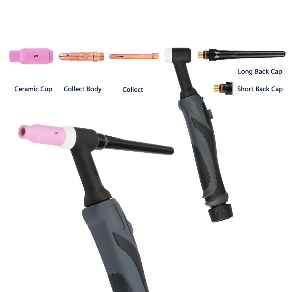 WP26F WP26V WP26FV TIG Torch Body Argon Welding Torch Head WP26 Flex Air Cooled
