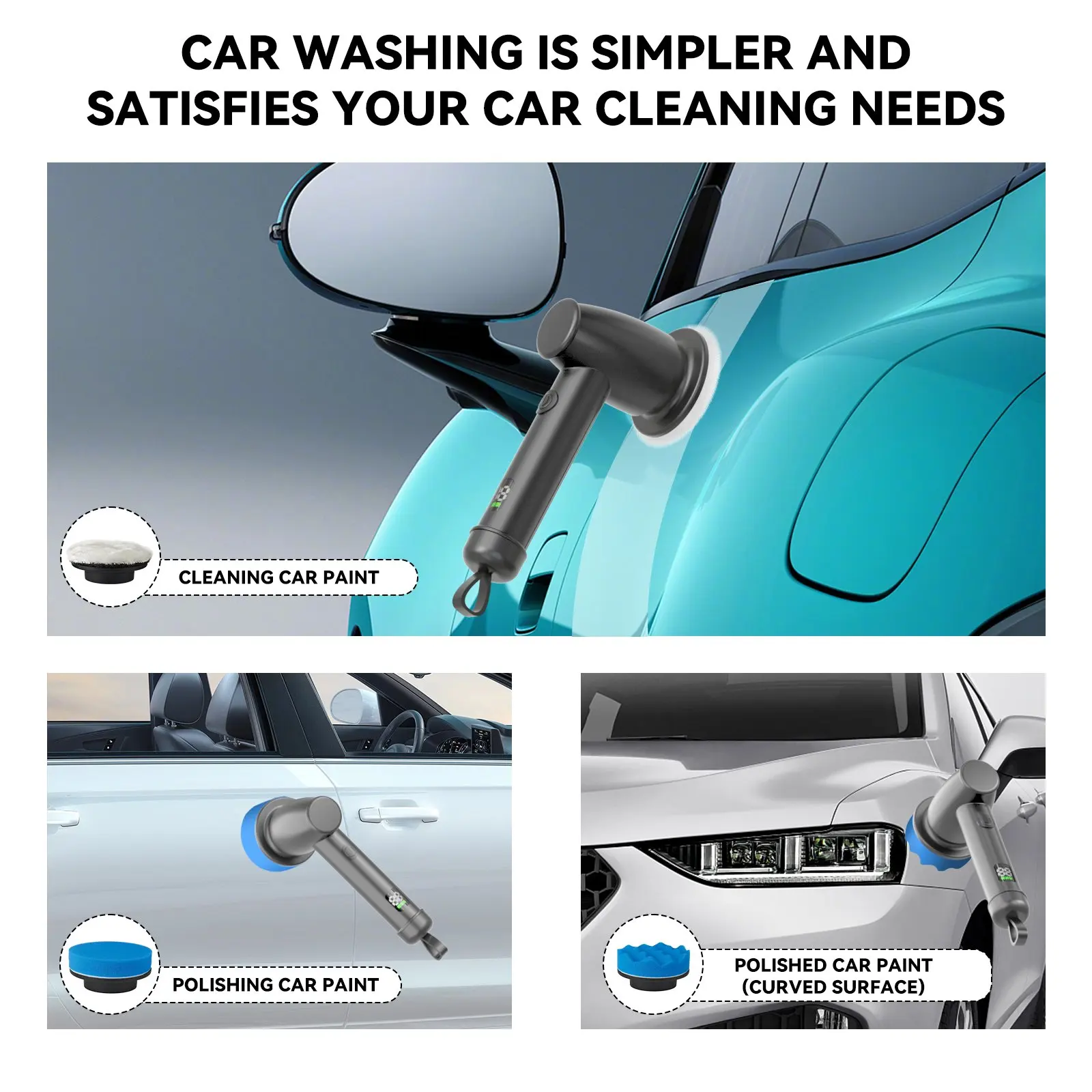 Car Polisher Machine Wireless Electric Polishing Wax Tool Adjustable Speed Cordless Auto Polish Waxing Machine Car Polishing